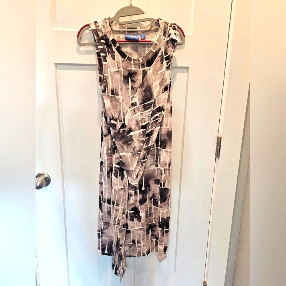 Simply Vera Vera Wang Abstract Print Sleeveless Rayon Dress XS